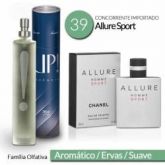 allure sport 39 masc  50ml aromàtico ervas suave